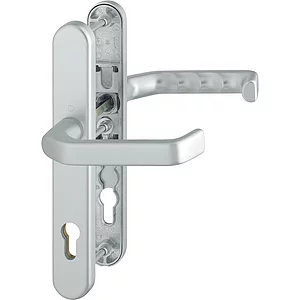 Drückergarnitur LIVERPOOL - Schmalschild PZ, wahlweise, silber eloxiert