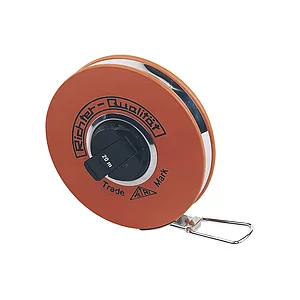 RICHTER Stahlmaßband Metri 20 m weißlackiert in Kapsel Anfang A Genauigkeit II