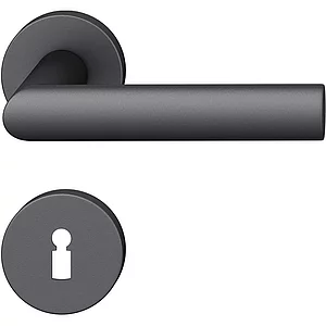 FSB Drückergarnitur 12 1108 ASL auf Rosette BB, Aluminium schwarz matt