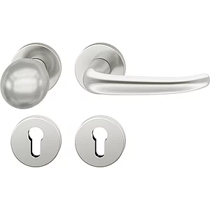 FSB Wechselgarnitur 12 1023 ASL auf Rosette PZ, Knopf fest, silber eloxiert