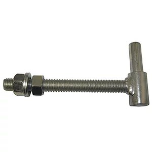 Durchschraubband-Rahmenteil, Bandrollen ø 26 mm, M 16x150, Edelstahl-Effekt