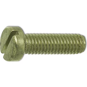 ~ISO1207 M 5x 25 Messing blank Zylinderschraube mit Schlitz (DIN84A)