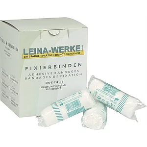 LEINA Fixierbinde elastisch weiß DIN 61634-FB 8 cm breit 4 m lang