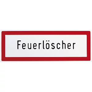 Hinweisschild Feuerlöscher Schriftzug 297 x 105 mm