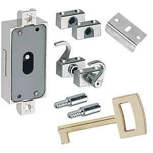 SECOTEC Drehstangenschloss Dornmaß 15 mm Euro-Sperre vernickelt SB-1