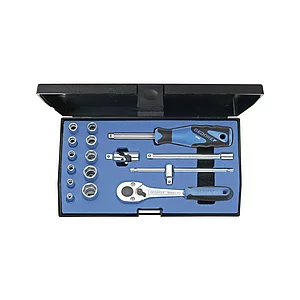 GEDORE Steckschlüssel-Satz 20EMU-10 1/4"vierkant mit Umschaltknarre 16-teilig