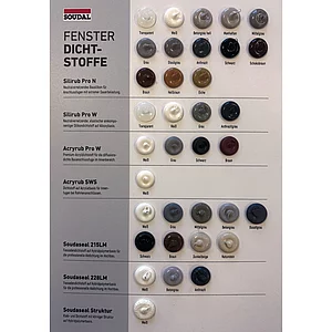 SOUDAL Farbkarte Fensterdichtstoffe