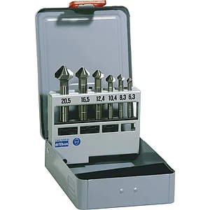 MAYKESTAG Kegelsenker-Satz DIN335C HSS Z=3 90 Grad 6,3-20,5 mm 6-teilig