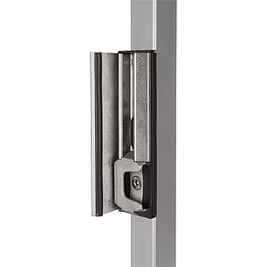 Schließblech m. Sicherheitsanschlag SHKLQF2 für Vierkantrohr,verstellbar,RAL7016