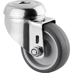TENTE Lenkrolle Agila TPR/Edelstahl Rückenloch 50 mm 40 kg