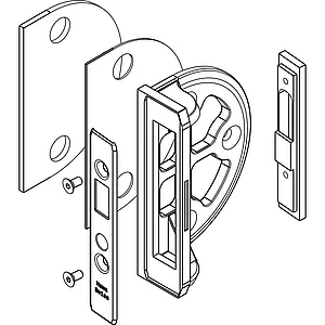 HAWA Toplock Schließwinkel zur Wandbefestigung ohne Abdeckkappe