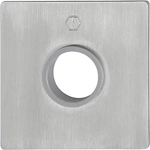 HOPPE Drückerrosette flach mit Stütznocken, eckig, Edelstahl matt