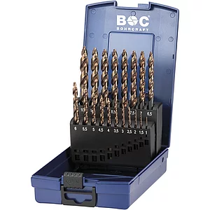 BOHRCRAFT Bohrer-Kassette Turbo Step DIN338 HSS-E Co5 ø 1-10 mm 19-teilig