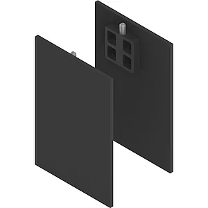 SOLIDO 100 Abdeckkappen Seitenteilprofil Glas schwarz matt