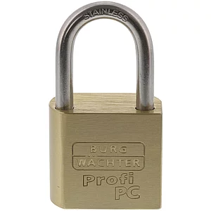 BURG-WÄCHTER Vorhangschloss 116 Profi PC 50 Niro, für Halbzylinder, Breite 50 mm