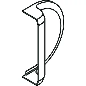 HAWA Toplock Abdeckkappe rund zu Schließwinkel Edelstahl-Effekt