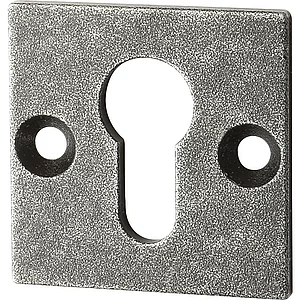 Sicherheitsrosette eckig - innen, PZ, ohne KZS, verzinkt schwarz passiviert