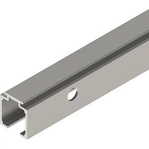 SOLIDO 100 Laufschiene seitlich gebohrt L=2200 mm Edelstahl-Effekt