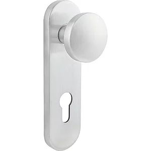 BKS Knopfkurzschild für außen, B 72610, silber eloxiert