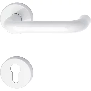 Drückergarnitur 111.20 R - auf Rosette PZ, 38 - 48, reinweiß