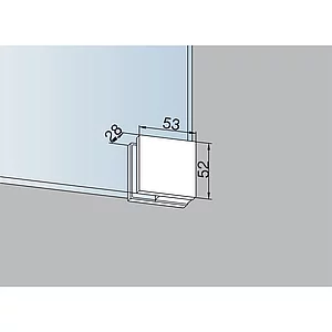 DORMA-Glas Eckhalterung PT 91, silber eloxiert