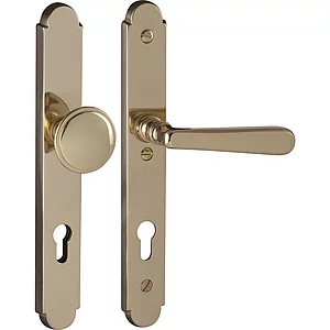 SECOTEC Sicherheits-Wechselgarnitur ALT-WIEN auf Schild PZ, Messing poliert SB-1