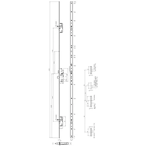 KFV MFV-Schloss BS 2300 DIN, DM 35, U-Stulp 24 x 6,3 mm, silber verzinkt