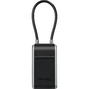 MASTER LOCK Schlüsselsafe 5482 EURD mit flexiblem Kabelbügel, schwarz/grau