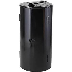 Wertstoffsammler rund 120 Liter schwarz