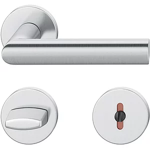 FSB Drückergarnitur 12 1108 ASL auf Rosette WC DIN, Edelstahl matt