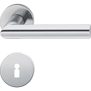 FSB Objekt Drückergarnitur 72 1076 AGL auf Rosette BB, Edelstahl matt