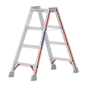 HYMER Alu-Stufen-Stehleiter Type 4024 Stufen=2 x 4 Länge=1,03 m