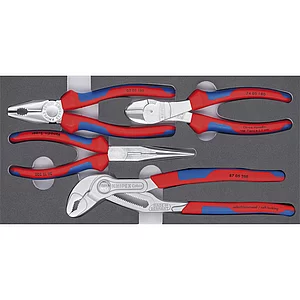 KNIPEX Zangen-Set "Basic Chrom" 4-teilig 002001V17 in Schaumstoffeinlage