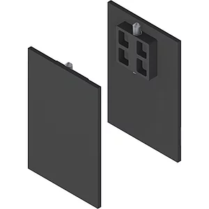 SOLIDO 100/HELM Abdeckkappen-Set Blende H/G mit Abstandsprofil 9 schwarz matt