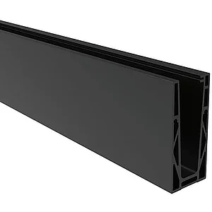 ECONOMY Bodenprofil 0004 ECO zur aufgesetzten Montage, 5000 mm, schwarz eloxiert