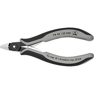 KNIPEX Präzisions-Elektronik-Seitenschneider 7942 ESD spitz, L=125mm