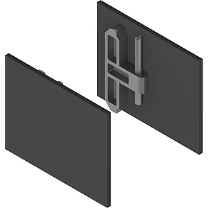 HELM GT-L Abdeckkappen-Set mit Abstandsprofil 9 mm schwarz matt