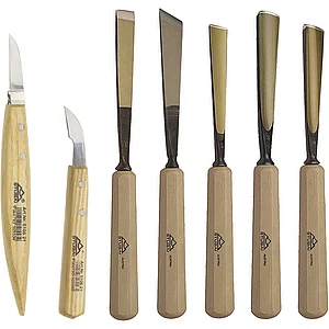 STUBAI Schnitzersatz mit Holzheft 7-teilig