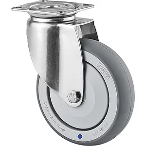TENTE Lenkrolle TPR/Edelstahl 125 mm Platte