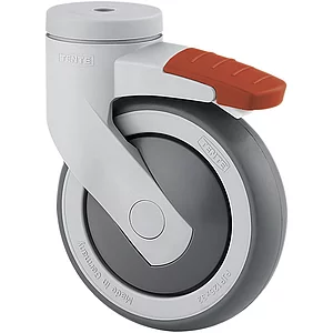 TENTE Lenkrolle TPR Kunststoff Anschraubloch 125 mm Feststeller