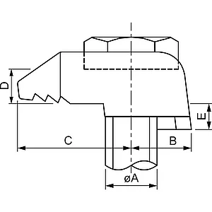 BEAM CLAMP BA2G24 Stahlträgerklemme M24 Sphaeroguss feuerverzinkt mit Zulassung