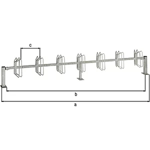 Fahrradständer Hagen 7 Einstellplätze Bodenbefestigung Aufschrauben
