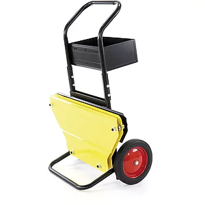 Stahlbandabroller fahrbar für Stahlbandbreite 13-32 mm Außen ø 600 mm