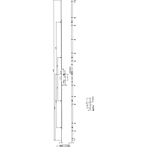 KFV MFV-Schloss BS 8100 DIN, DM 35, Stulp 16 mm eckig,verzinkt silber