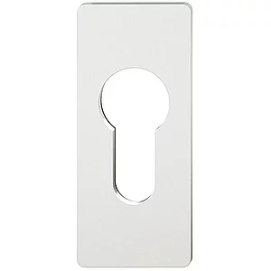 FSB Zylinderrosette 17 1768 eckig zum Aufkleben, 3 mm, Aluminium silber eloxiert