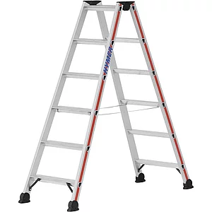 HYMER Alu-Stufen-Stehleiter Type 4024 Stufen=2 x 6 Länge=1,53 m