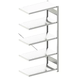 META Steck-Anbauregal 2000 x 1000 x 500 mm 5 Fachböden 150 kg