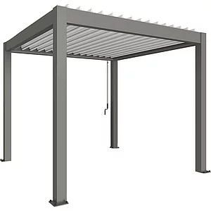 BIOHORT Pergola Gr. 3 x 3 quarzgrau/weiß