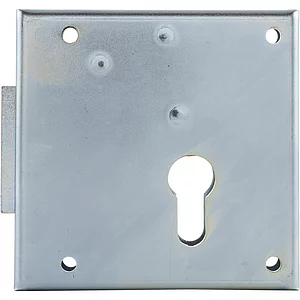 Gittertor-Anschlagriegelschloss Profilzylinder, DM 65 mm, rechts, Stahl verzinkt