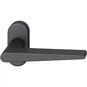 FSB Rahmentürdrücker 09 1005 Hochhaltefeder B ovale Rosette Aluminium schwarz